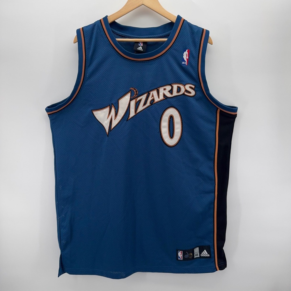 Vintage Authentic Gilbert Arenas #0 Pro Cut Mens 48 Washington Wizards Jersey